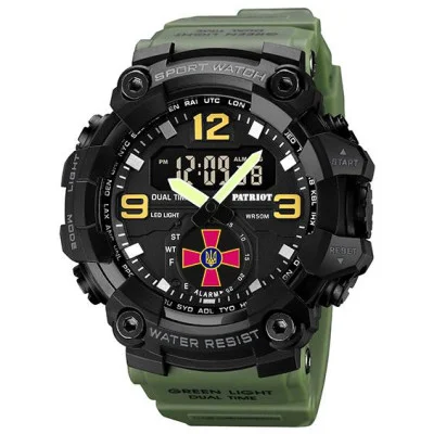 Часы наручные Patriot 003AGSU ВСУ Зеленые + Коробка.
