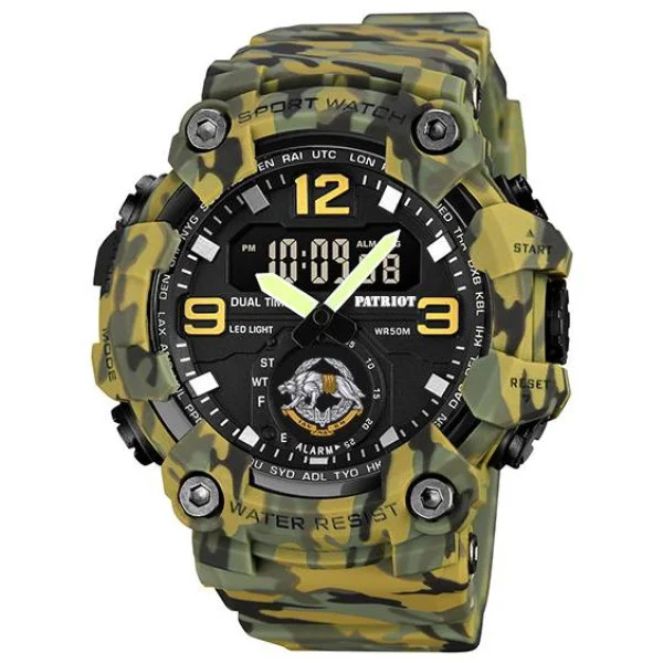 Часы наручные Patriot 003CMGRSSO ССО Зеленый камуфляж + Коробка фото 7