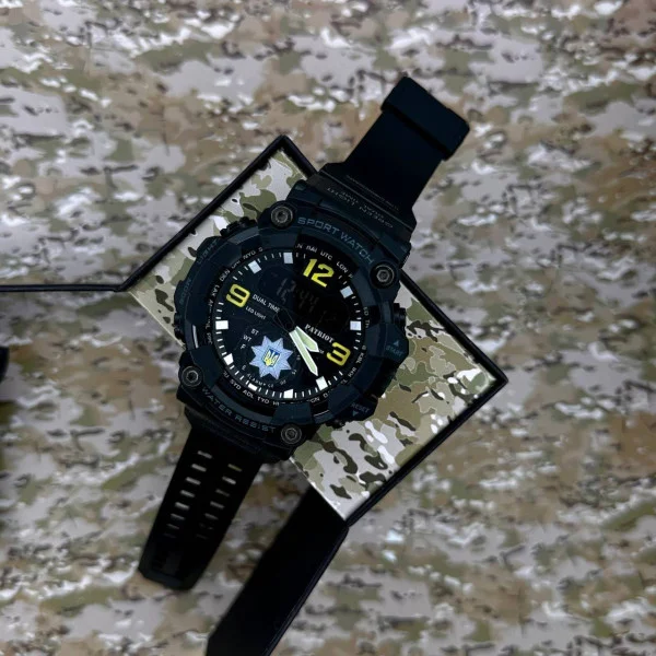 Годинник наручний Patriot 003BKPO Поліція Чорні + Коробка. фото 4
