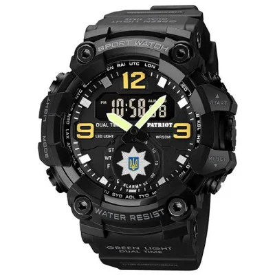 Часы наручные Patriot 003BKPO Полиция Черные + Коробка.