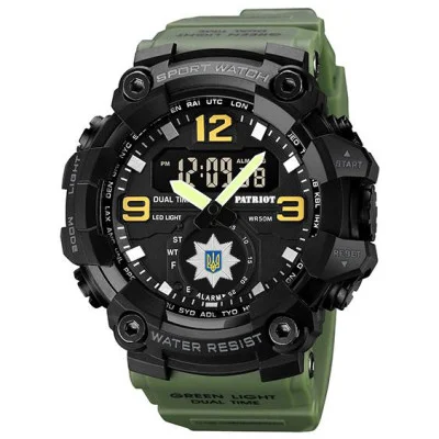 Часы наручные Patriot 003AGPO Полиция Зеленые + Коробка