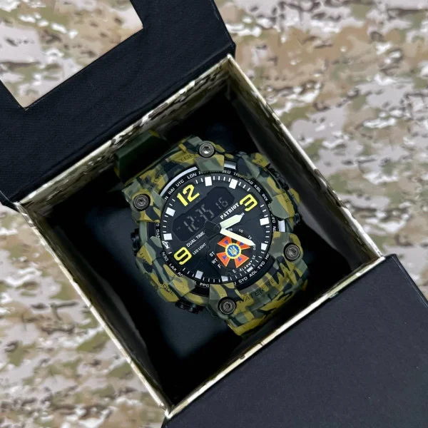 Годинник наручний Patriot 003CMGRDSNS ДСНС Зелений камуфляж + Коробка. фото 3