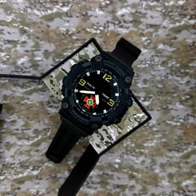 Годинник наручний Patriot 003BKDSNS ДСНС Чорні + Коробка.