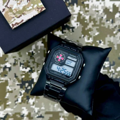 Часы наручные Patriot 011SISU ВСУ Черные + Коробка