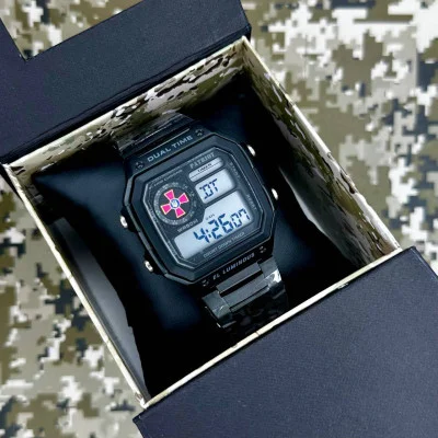 Часы наручные Patriot 011SISU ВСУ Черные + Коробка