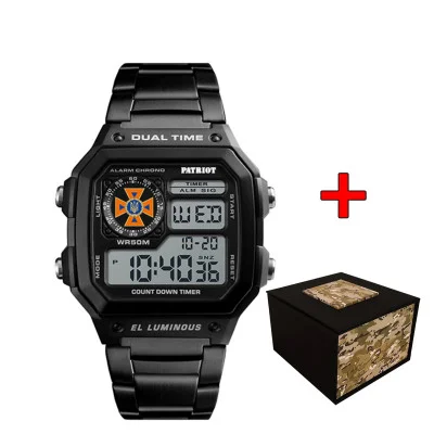 Часы наручные Patriot 011SIDSNS ДСНС Черные + Коробка.