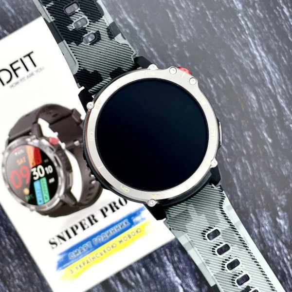 Розумний годинник Modfit Sniper Pro Black-Silver 41 мм. фото 23