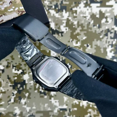 Часы наручные Patriot 011SIUASI Трезубец серебро Черные + Коробка