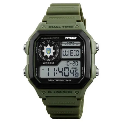 Часы наручные Patriot 010AGPO Полиция Зеленые + Коробка