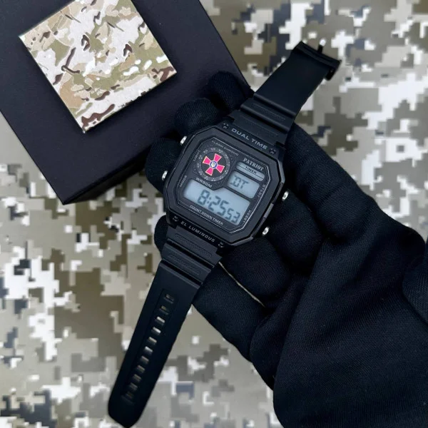 Годинник наручний Patriot 010BKSU ЗСУ Чорні + Коробка. фото 4