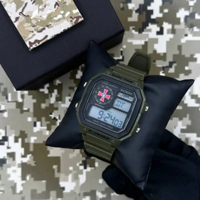 Часы наручные Patriot 010AGSU ВСУ Зеленые + Коробка.