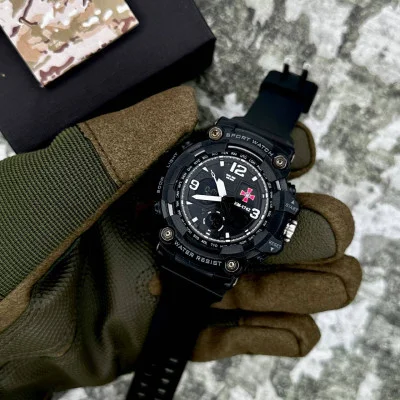 Годинник наручний Patriot 006BKSU ЗСУ Чорні + Коробка.
