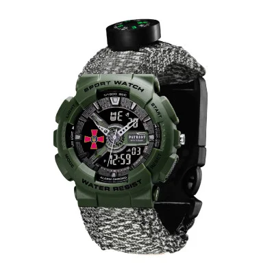 Часы наручные Patriot 005AGSU ВСУ Паракордовый ремешок ACU + Коробка