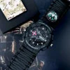 Годинник наручний Patriot 005BKSU ЗСУ Чорні Паракордовий ремінець Black + Коробка. фото 5