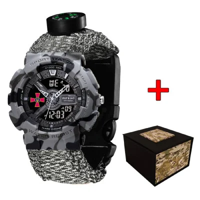 Patriot 005CMGYSU ВСУ Серый камуфляж Паракордовый ремешок ACU + Коробка.