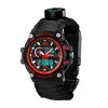 Годинник наручний Patriot 012BKRDSU ЗСУ Чорні з червоним Паракордовий ремінець Black + Коробка фото 3