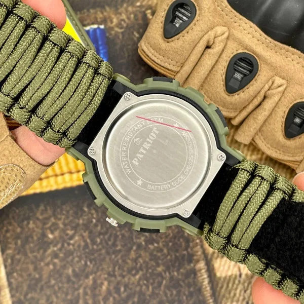 Годинник наручний Patriot 005AGSU ЗСУ Паракордовий ремінець Army Green + Коробка. фото 5
