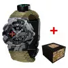 Часы наручные Patriot 005CMGYSU ВСУ Серый камуфляж Паракордовый ремешок Army Green + Коробка фото 2