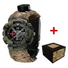 Годинник наручний Patriot 005CMGRSU ЗСУ Зелений камуфляж Паракордовий ремінець Desert Camo + Коробка фото 2