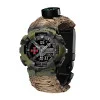 Годинник наручний Patriot 005CMGRSU ЗСУ Зелений камуфляж Паракордовий ремінець Desert Camo + Коробка фото 3