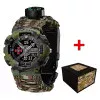 Годинник наручний Patriot 005CMGRSU ЗСУ Зелений камуфляж Паракордовий ремінець Camo Green + Коробка. фото 2