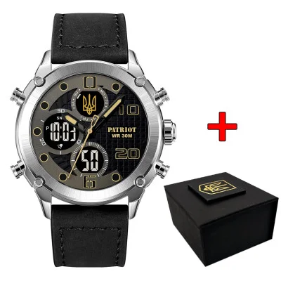 Часы наручные Patriot 017SIBK Трезубец золото Silver-Black
