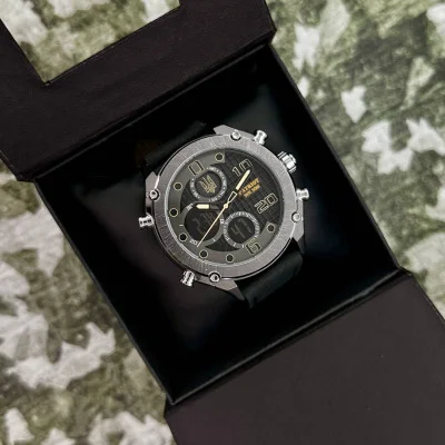 Часы наручные Patriot 017SIBK Трезубец золото Silver-Black