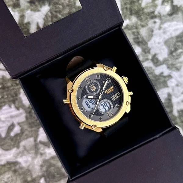Годинник наручний Patriot 017GDBK Тризуб золото Gold-Black. фото 3