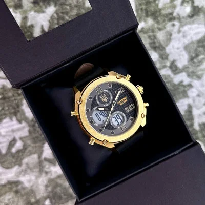 Часы наручные Patriot 017GDBK Трезубец золото Gold-Black.