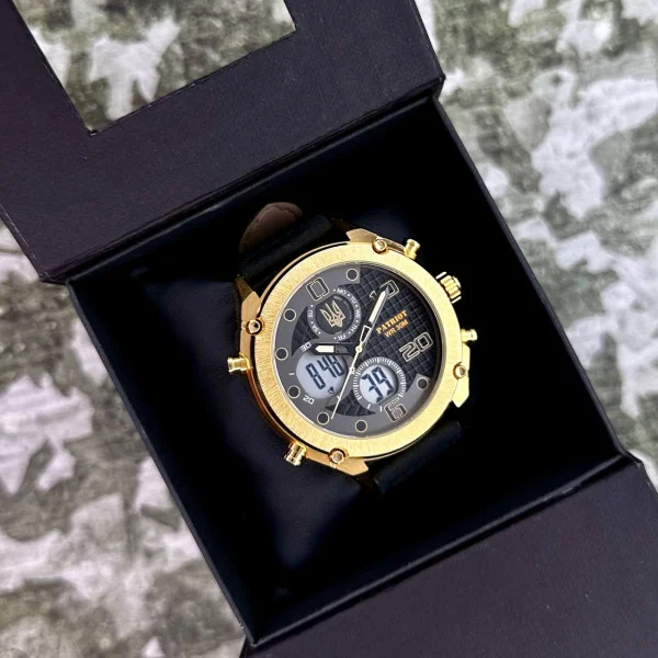 Годинник наручний Patriot 017GDBK Тризуб золото Gold-Black. фото 3