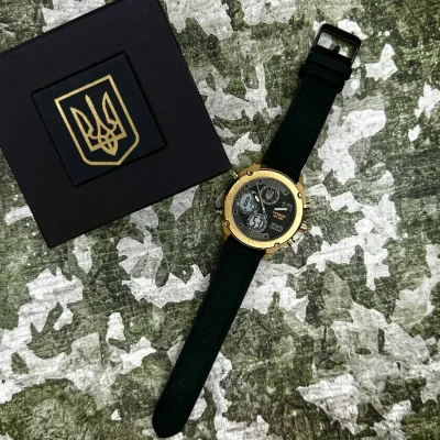 Часы наручные Patriot 017GDBK Трезубец золото Gold-Black.