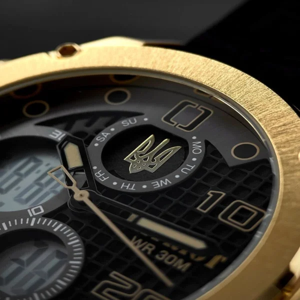 Годинник наручний Patriot 017GDBK Тризуб золото Gold-Black. фото 16