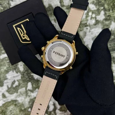 Часы наручные Patriot 017GDBK Трезубец золото Gold-Black.