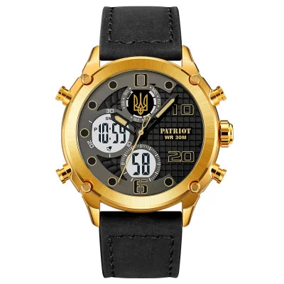 Часы наручные Patriot 017GDBK Трезубец золото Gold-Black.