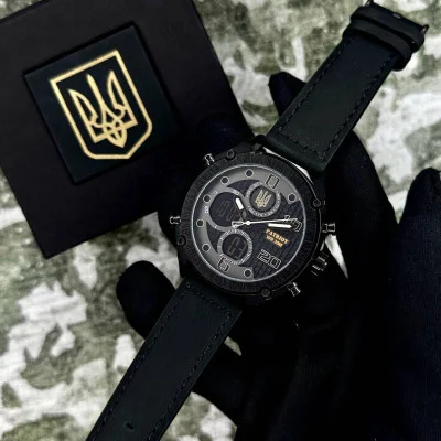 Часы наручные Patriot 017BKBK Трезубец золото All Black