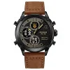 Годинник наручний Patriot 017BKBRBK Тризуб золото Black-Brown-Black. фото 3