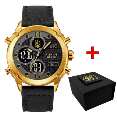 Часы наручные Patriot 017GDBKBK Трезубец золото Gold-Black-Black