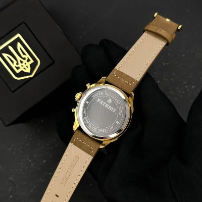 Часы наручные Patriot 016 Gold-Black-Brown Трезубец золото
