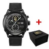Годинник наручний Patriot 016 All Black Тризуб золото фото 2