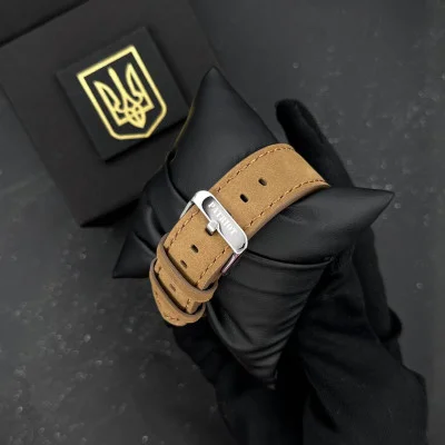Часы наручные Patriot 016 Black-Brown Трезубец золото