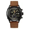 Годинник наручний Patriot 016 Black-Brown Тризуб золото фото 7