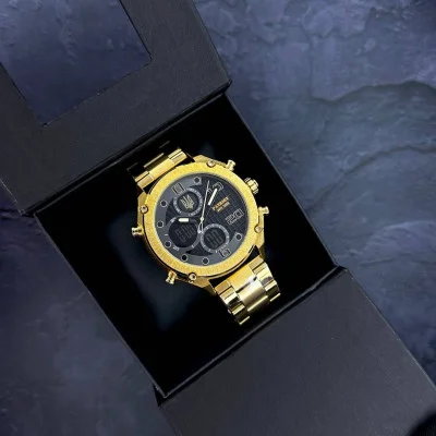 Часы наручные Patriot 017 Трезубец Золото Gold-Black Steel