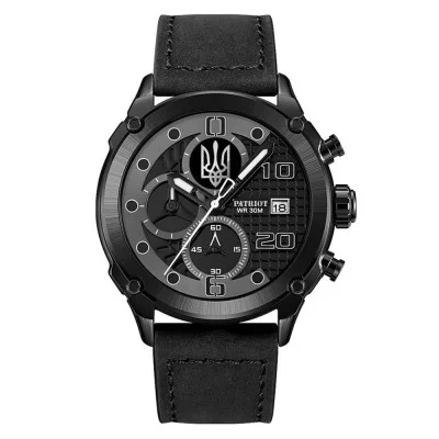 Часы наручные Patriot 016 Трезубец серебро All Black