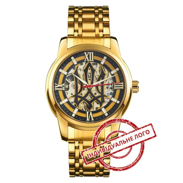 Годинник наручний Patriot 025 Sharp Gold-Black Індивідуальне Лого фото 3
