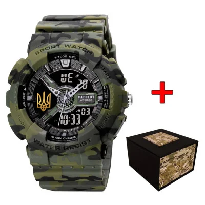 Часы наручные Patriot 005 Трезубец золото Camo Green + Коробка.