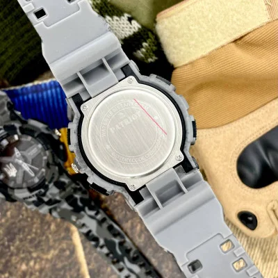 Часы наручные Patriot 005 Трезубец серебро Camo Grey + Коробка.