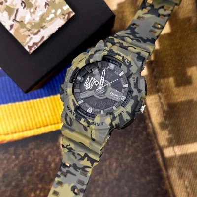 Часы наручные Patriot 005 Трезубец серебро Camo Green + Коробка.