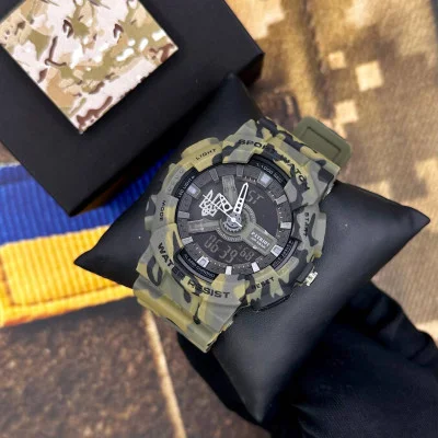 Часы наручные Patriot 005 Трезубец серебро Camo Green + Коробка.