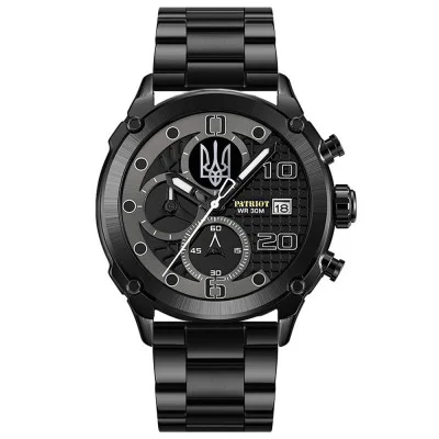Часы наручные Patriot 016 Трезубец серебро Black-Black Steel