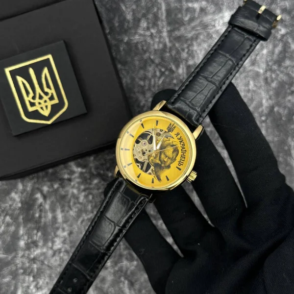 Часы наручные Patriot 022 Gold-Black Mechanic Я Украинец фото 3